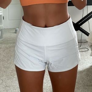 Lululemon White Hi-Rise shorts